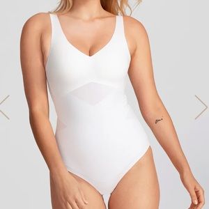 NEW! Honeylove Liftwear Tank Shaping Bodysuit Astral White L Shapewear